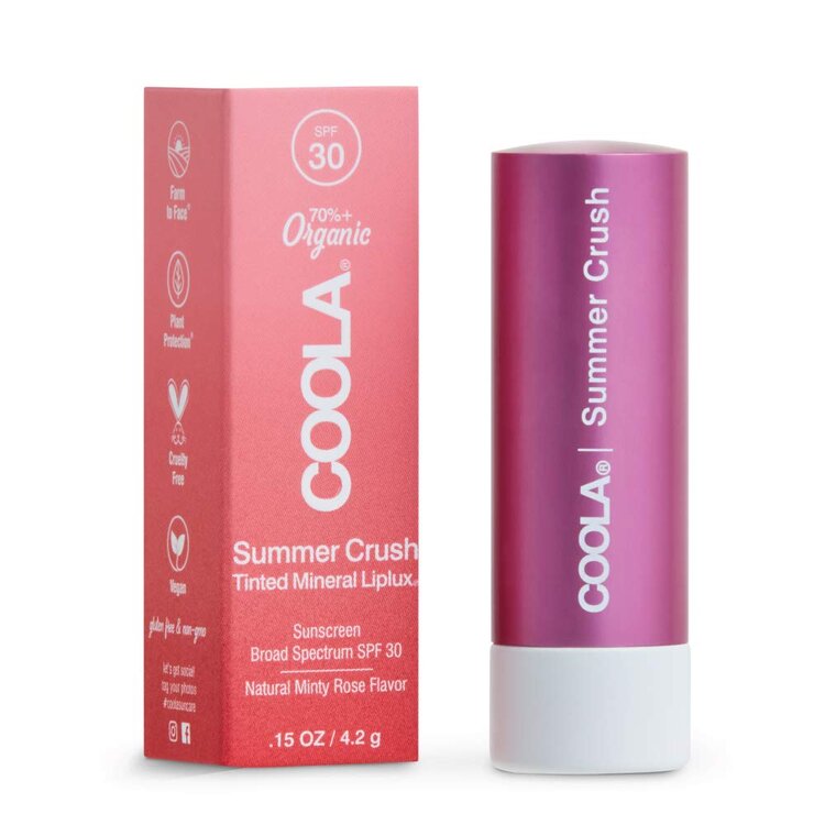 COOLA Mineral Liplux Organic Tinted Lip Balm Sunscreen SPF 30