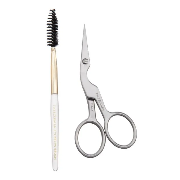Tweezerman  Brow Shaping Scissors and Brush